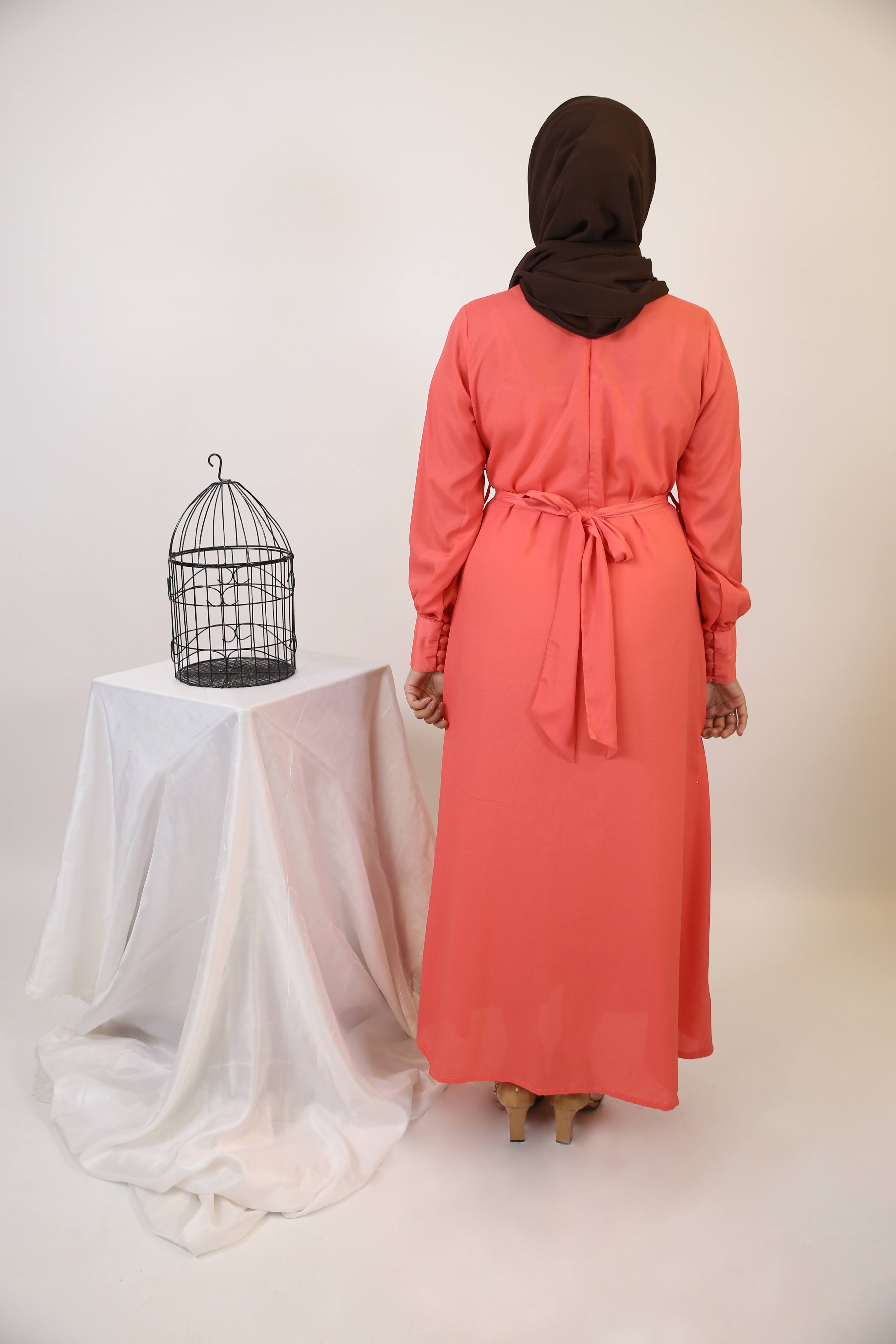 Apricot pink dress best sale